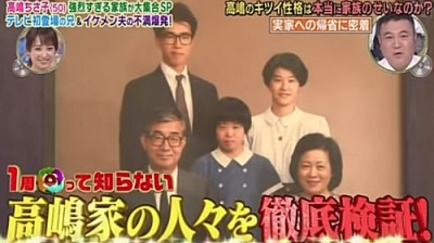 結婚前の高嶋ちさ子家族構成がわかる写真
