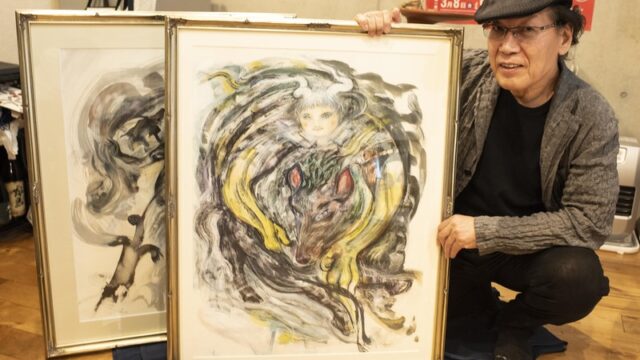 吉田類が描いた絵画作品の写真