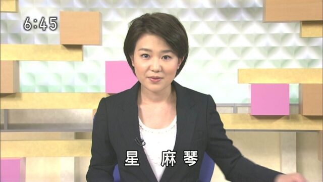 NHK星真琴アナウンサーが映っている写真